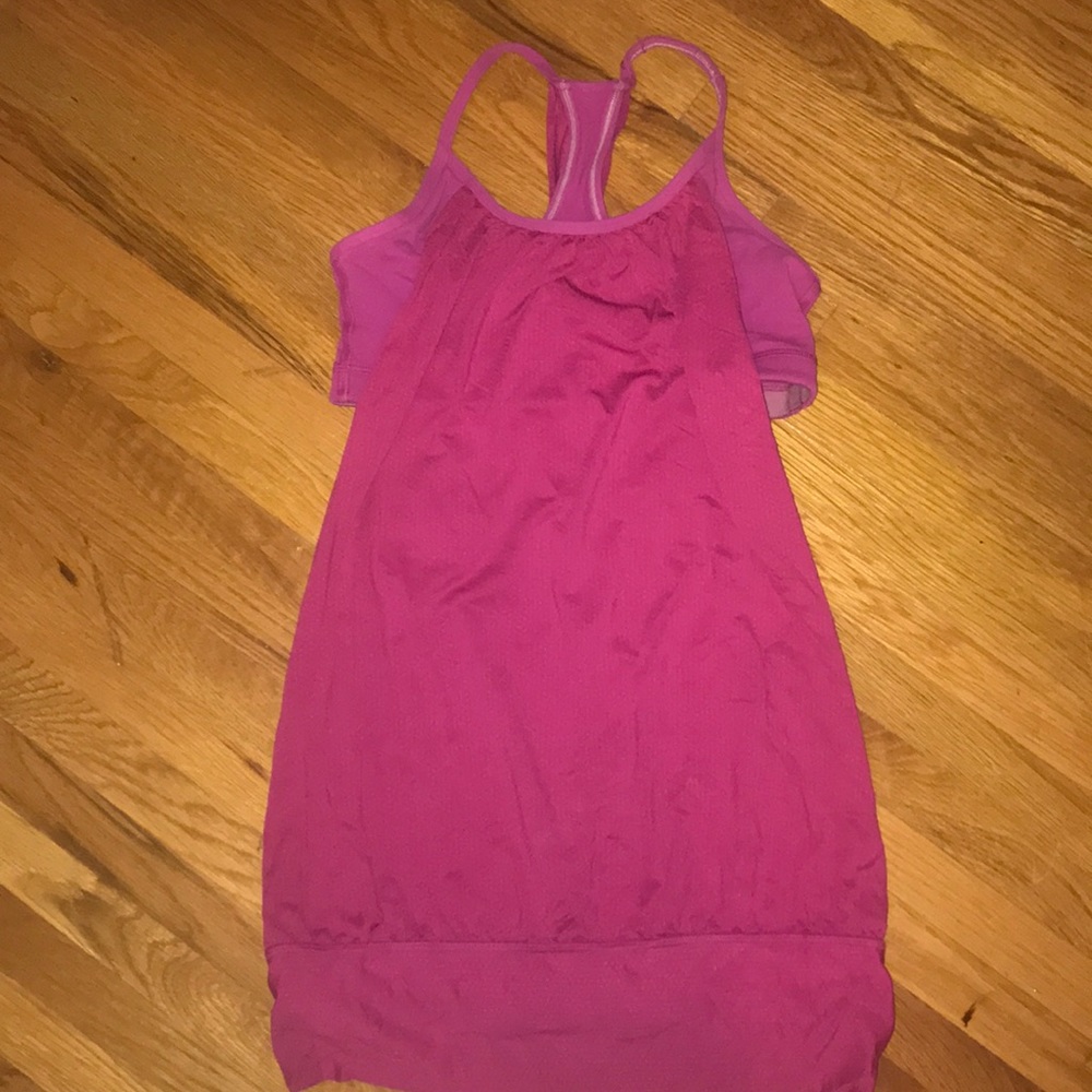 Hot pink lulu lemon tank top